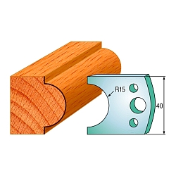 Комплект ножей профильных SP -- 40x4 мм -- (2 шт.) для фрезерных головок серий CMT 692 и 693 (690.066)