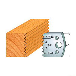 Комплект ножей профильных SP -- 40x4 мм -- (2 шт.) для фрезерных головок серий CMT 692 и 693 (690.077)