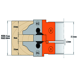 Серия 694.015. Фрезы профильные для обвязки межкомнатных дверей и мебели