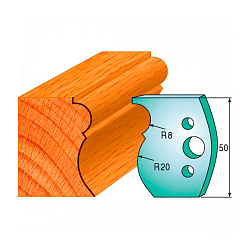 Комплект ножей профильных SP -- 50x4 мм -- (2 шт.) для фрезерных головок серий CMT 692 и 693 (690.502)