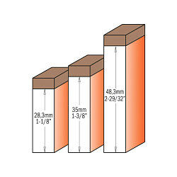 Серия 656. Фрезы обгонные с верхним подшипником со сменными ножами Z2
