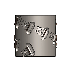 Фреза насадная прифуговочная с PCD сменными пластинами D=80x63 d=30+2ch  Z=2+2 RH