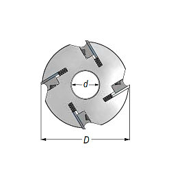 Фрезы фуговальные строгальные под прямые ножи Z4 HM MEGAPOLUS