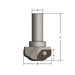 Фреза концевая с HM ножами для изготовления фасадов D=49.8x20 S=20x50 Z=2