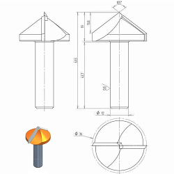 Серия S915. Фрезы пазовые (V-образный паз 105°)