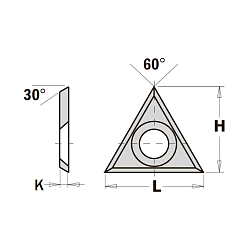 22.0x19.0x2.0 нож сменный HWM 30° подрезной -- S2020 [ тв. древесина, ДСП, МДФ ]