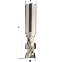25x55x120 S=25x55 Z=2+2 (12 DP + 1 HW) RH алмазная концевая фреза с аксиальным углом