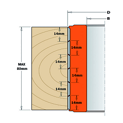 Серия 694.019. Фрезы фуговальные с винтовым зубом ("кукуруза")