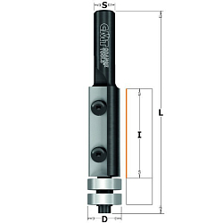 Фреза обгонная с подшипниками [н+н] со сменными ножами Z2 S=12 D=19x50x112 RH