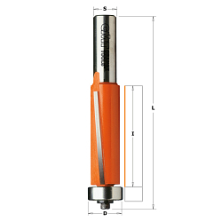 Фреза обгонная для снятия свесов с подшипником [н] HW Z2 S=12 D=19x50,8x109,5 a=-3° RH