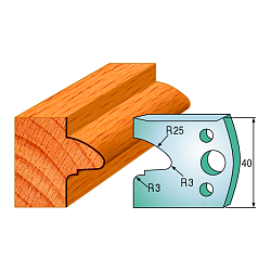 Комплект ножей профильных SP -- 40x4 мм -- (2 шт.) для фрезерных головок серий CMT 692 и 693 (690.078)