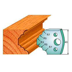 Комплект ножей профильных SP -- 40x4 мм -- (2 шт.) для фрезерных головок серий CMT 692 и 693 (690.021)