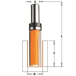 Фреза пазовая обгонная с подшипником [в] HW Z2 S=12 D=19x38,1x82,5 RH