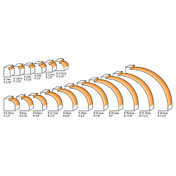 Серия 938. Фрезы радиусные с нижним подшипником PRO