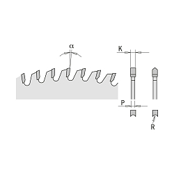 Серия 287. Дисковые пилы по ламинату с дуплообразным зубом c отрицательным углом врезания