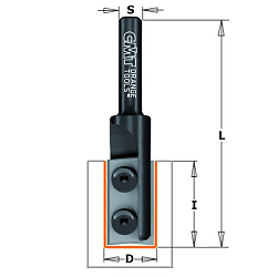 Серия 654. Фрезы пазовые врезные со сменными ножами Z2