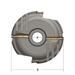 Фрезы насадная cо сменными HM пластинами фигарейные MEGAPOLUS