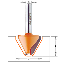 Фреза для гравировки HW Z2 S=12 D=28x19x63,5 A=60° RH