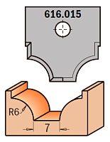 Серия 616.000.01. Набор из концевой фрезы и профильных сменных ножей (22 шт.)
