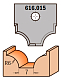 Нож профильный HW -- 20x20x2 мм -- R=6 для набора фрез 616.000.01