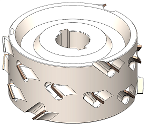 Фреза алмазная фуговальная D125x53x30+2CH Z3+3 L/N, 45°, H5, LH, PCD