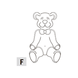 Шаблоны (комплект 3 шт.) для гравирования (рисунок F -- Плюшевый медведь -- 394x203 мм)