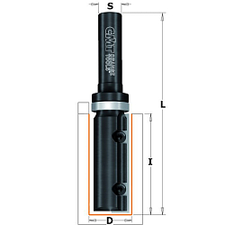 Фреза обгонная с подшипником [в] со сменными ножами Z1 S=12 D=19x49,5x100 RH