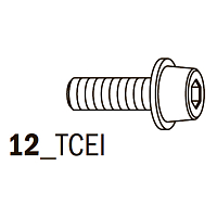 Винт 1/8”x3/8”x1/2” D=7 мм [ 12_TCEI ] (не упак.)