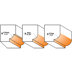 Серия 967.6B. Фрезы радиусные обратные для карнизов с верхним подшипником