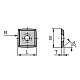 15.0x15.0x2.5 (R=150) нож сменный HWM 35° квадратный -- FK08 [ универсальное применение ]