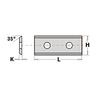 30.0x12.0x1.5 нож сменный HWM 35° -- T04MG-CR [ тв. древесина, ДСП, МДФ ]