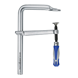 Струбцина 500x200 F, винтовая поворотная рукоятка, мягкая накладка, усилие 800 кг [ профиль 30,0 х 15,0 ]