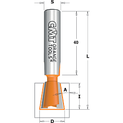 Фреза "Ласточкин хвост" HW Z2 S=10 D=14x16x60 A=9° RH