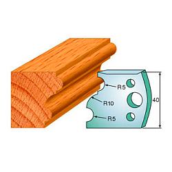 Комплект ножей профильных SP -- 40x4 мм -- (2 шт.) для фрезерных головок серий CMT 692 и 693 (690.052)