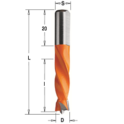 12x30x55,5 S=8x20 HW Z2 V2 сверло присадочное для глухих отверстий RH
