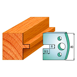 Комплект ножей профильных SP -- 40x4 мм -- (2 шт.) для фрезерных головок серий CMT 692 и 693 (690.017)