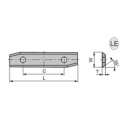 29.5x12.0x1.5 (C=14.0) LE нож сменный HWM 35° с фаской -- HC05 [ универсальное применение ]