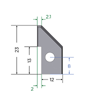 Нож твердосплавный профильный 50.0031.01.01