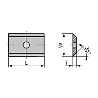 20.0x12.0x1.5 нож сменный HWM 35° -- KCR08 [ универсальное применение ]