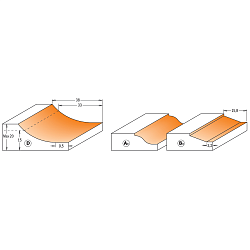 Серия 990. Фрезы филёночные с нижним подшипником