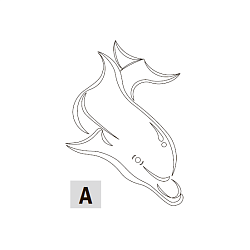 Шаблоны (комплект 4 шт.) для гравирования (рисунок A -- Дельфин -- 200x290 мм)