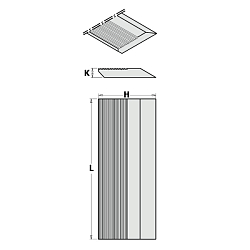 Нож бланкетный (с насечкой) HSS6% 650x70x8 мм