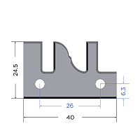 Нож твердосплавный профильный 2 шт. 60.0075.01.04