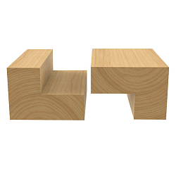 Серия 660.9. Фрезы обгонные четвертные большие со сменными ножами Z2