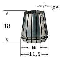 Серия 184--11. Цанги высокоточные ER11 CMT Серия 184--11. Цанги высокоточные ER11 CMT