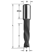 Серия 308. Свёрла для глухих отверстий (4 канавки) HW S=10 L=57,5