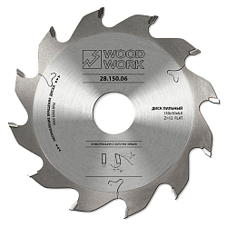 150x30x4,0/3,0 Z=12 A=12° диск пильный для пазов   [ мягкая или твердая древесина, ЛДСП, МДФ, пластик ]