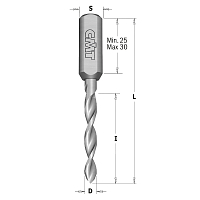 Серия 314.21/22. Свёрла для сквозных отверстий HWM Xtreme S=10 L=70